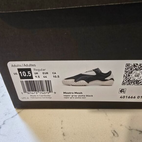 Puma Mostro Mesh 40166601 Mens Black Mesh Strap Lifestyle Sneakers 10.5 (10) NEW - Picture 9 of 9